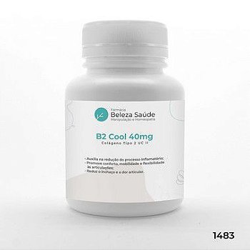 B2 Cool 40mg - Colágeno Tipo 2 UC II ( Tecnologia B2cool Galena )
