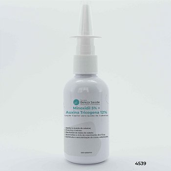 Minoxidil 5% + Auxina Tricogena 12% : Loção Capilar para Queda de Cabelos Calvície