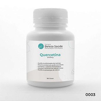 Quercetina 500mg Fortalece o Sistema Imunológico - 180 Cápsulas