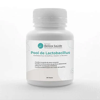 Pool de Lactobacillus - Probiótico para Emagrecer e Permanecer Magro Fórmula Dr. Lair Ribeiro - 90 Cápsulas