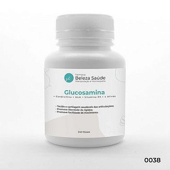 Mais Forte que Osteo Bi-flex ( Glucosamina + Condroitina + Msm + Vitamina D3 + 4 Ativos ) : Artrite, Artrose e Dores - 240 Cápsulas