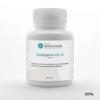 Colágeno UC II 40mg  Colágeno Tipo 2 - 60 doses