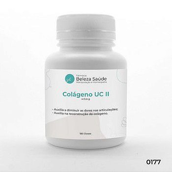 Colágeno UC II 40mg  Colágeno Tipo 2 - 180 doses