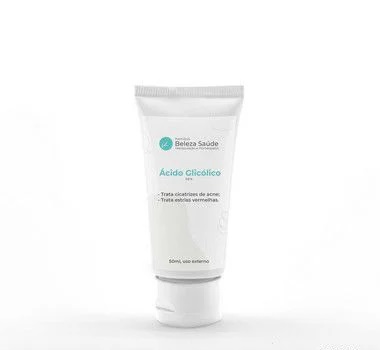 Ácido Glicólico 10% Tratamento da Acne - 50g
