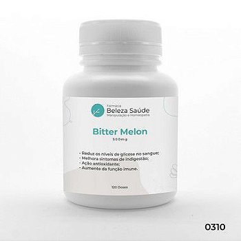Bitter Melon ( Melão De São Caetano ) 500mg - Auxilia a reduzir os níveis de glicose no sangue - 120 doses