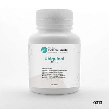 Ubiquinol 200mg Co Q10 - Anti Envelhecimento - 60 doses