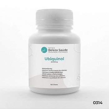 Ubiquinol 200mg Co Q10 - Anti Envelhecimento - 120 doses