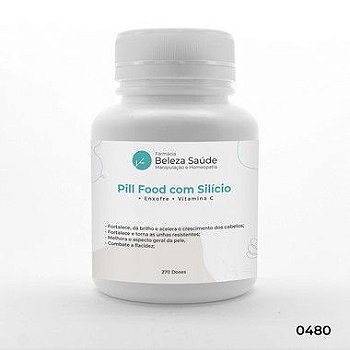 Pill Food com Silício + Enxofre + Vitamina C - 270 doses