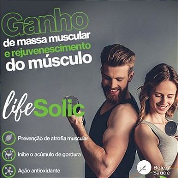 Lifesolic 450mg ( Ácido Ursólico ) Ganho de Massa Muscular - 90 doses