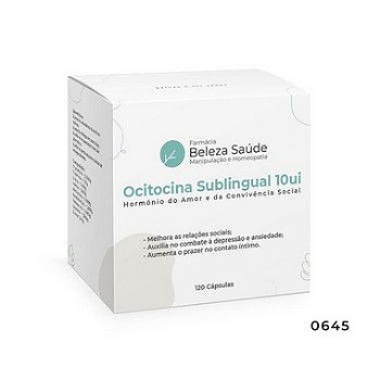 Ocitocina Sublingual 10ui :  Hormônio do Amor e da Convivência Social - 120 doses