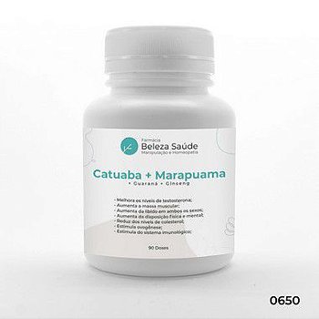 Catuaba + Ginseng + Guaraná + Marapuana - Energia - 90 doses