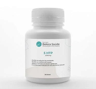 5 HTP 300mg - Stress, Ansiedade, Tensão, Insônia - 30 doses
