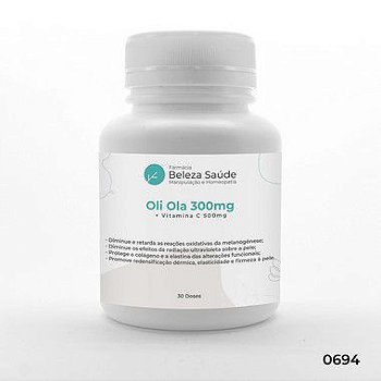 Oli Ola 300mg + Vitamina C 500mg - Combate Manchas e Melasma - 30 doses
