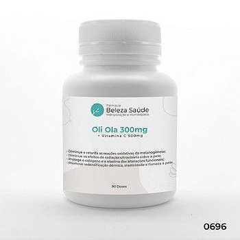 Oli Ola 300mg + Vitamina C 500mg - Combate Manchas e Melasma - 90 doses