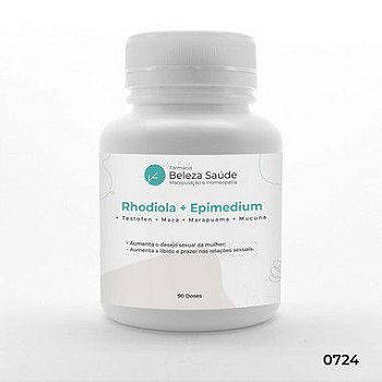 Rhodiola + Epimedium + Testofen + Maca + Marapuama + Mucuna : Revigorante Feminino, Desempenho - 90 doses