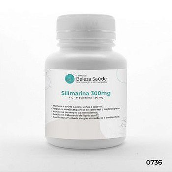 Silimarina 300mg + DI Metionina 120mg - 120 doses