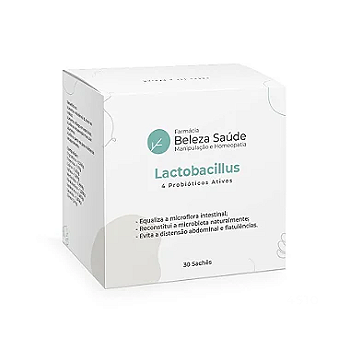 Lactobacillus Paracasei 1 Bilhão ufc, Rhamnosus 1 Bilhão ufc, Acidophilus 1 Bilhão ufc, Bifidobacterium Lactis 1 Bilhão ufc, FOS - 30 doses
