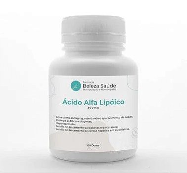 Ácido Alfa Lipóico 300mg - 180 doses