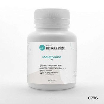 Melatonina 5mg para ter um bom sono - 90 doses