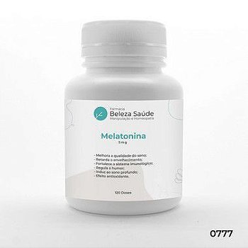 Melatonina 5mg para ter um bom sono - 120 doses