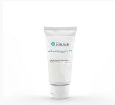 Acido Hialurônico 6% + Vit C 12% - Rugas e Proteção da Pele - 75g