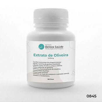 Extrato De Oliveira 500mg - Perda de Peso - 180 doses