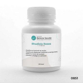 Rhodiola Rosea + 4 Ativos - Diminui Fadiga e Estresse - 60 doses