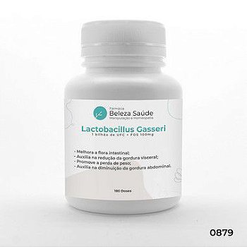 Probiótico para Gordura Localizada : Lactobacillus Gasseri 1 bilhão de UFC + FOS 100mg - 120 doses