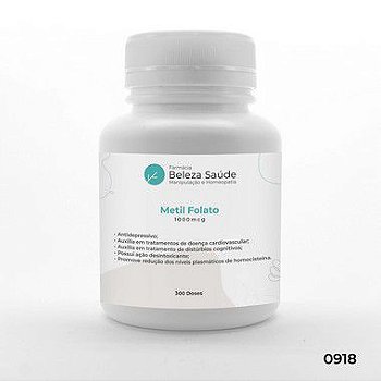 Metilfolato 1000mcg - Função Detox e Cognitiva - 300 doses