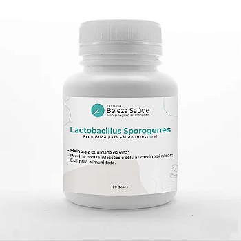 Lactobacillus Sporogenes Probiótico para Saúde Intestinal - 120 doses