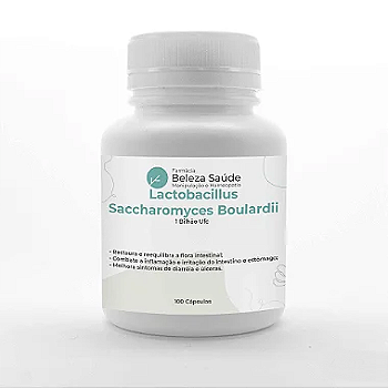 Lactobacillus Saccharomyces Boulardii 1 Bilhão Ufc 100 Caps