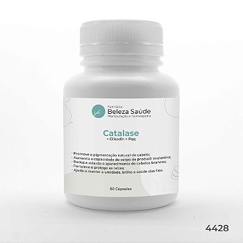 Catalase + Glisodin + Pqq : Anti Cabelos Brancos 60 Caps