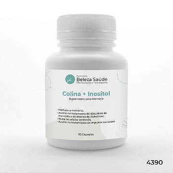 Colina + Inositol : Suplemento Memória 90 Cápsulas