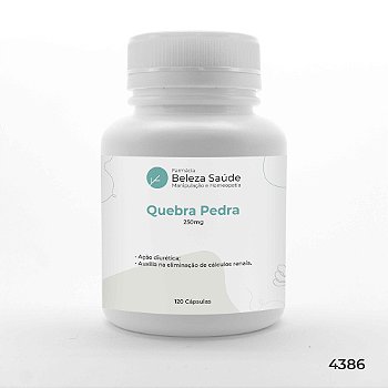 Quebra Pedra 250mg : Pedra nos Rins, Cálculo Renal 120 Caps