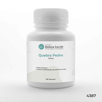 Quebra Pedra 250mg : Pedra nos Rins, Cálculo Renal 180 Caps