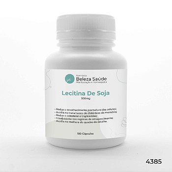 Lecitina De Soja 500mg : Saúde do Corpo 180 Cápsulas
