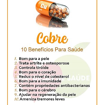 Cobre Quelato 4mg : 120 Cápsulas