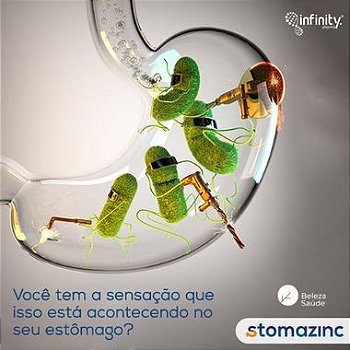 Stomazinc 150mg Saúde Gástrica - Queimação, Azia, Má Digestão - 30 Cápsulas