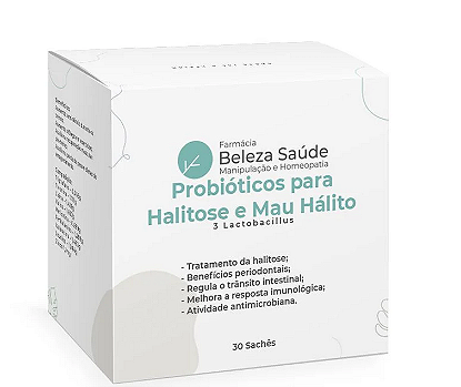 Probióticos Halitose Mau Hálito : 3 Lactobacillus 30 Sachês