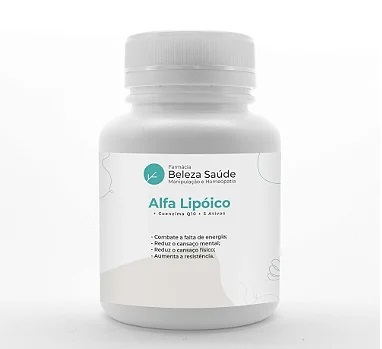 Alfa Lipóico + Coenzima Q10 + 5 Ativos - Anti Fadiga - 90 doses