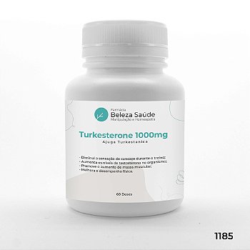 Turkesterone 1000mg Ajuga Turkestanica : Aumento da Massa Magra e Testosterona - 60 doses