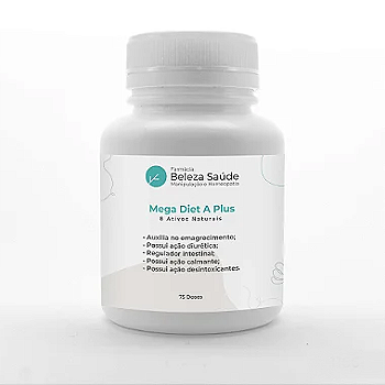 Composto Mega Diet A Plus - 8 Ativos Naturais - 75 doses