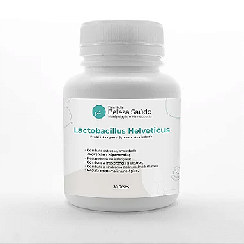 Lactobacillus Helveticus Probiótico para Stress e Ansiedade - 30 doses