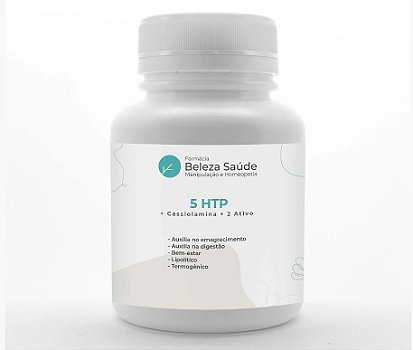 5 HTP + Cassiolamina + 2 Ativos - Termogênico - 120 doses