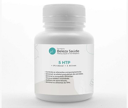 5 Htp + Piridoxal + 2 Ativos - Viver Tranquilo sem Ansiedade - 120 doses