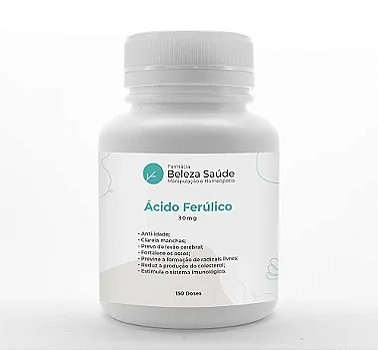 Ácido Ferúlico 30mg Saúde para Pele e Corpo - 150 doses