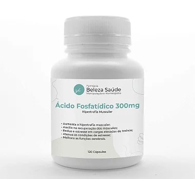 Ácido Fosfatídico 300mg Hipertrofia Muscular - 120 doses
