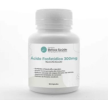 Ácido Fosfatídico 300mg Hipertrofia Muscular - 90 doses