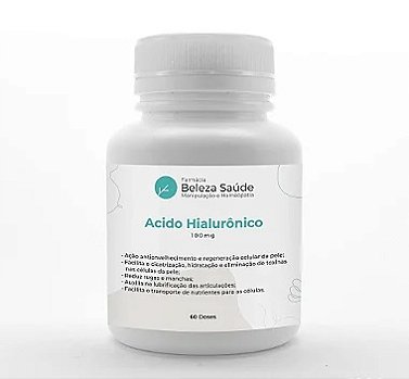 Acido Hialurônico 100mg Anti Rugas - 60 doses