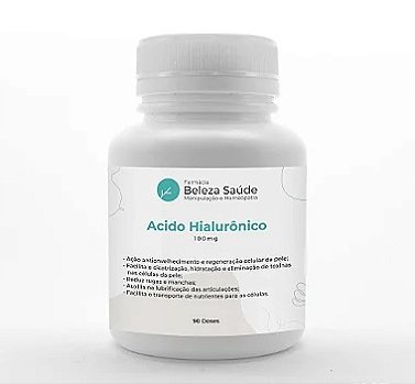 Acido Hialurônico 100mg Anti Rugas - 90 doses